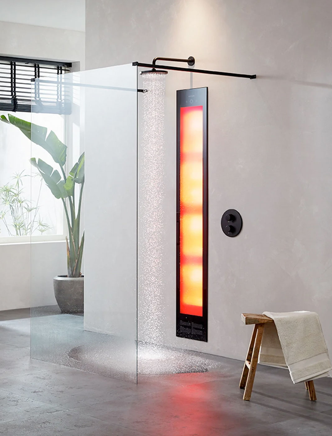 Pannelli riscaldanti per il box doccia